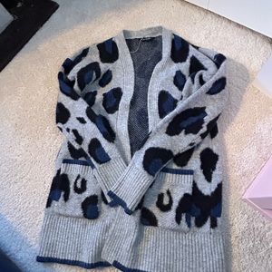 Grey leopard sweater